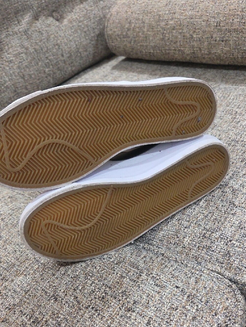Nike Blazer Mid '77 White High-Top Sneakers with Black Swoosh - Picture 9 of 12